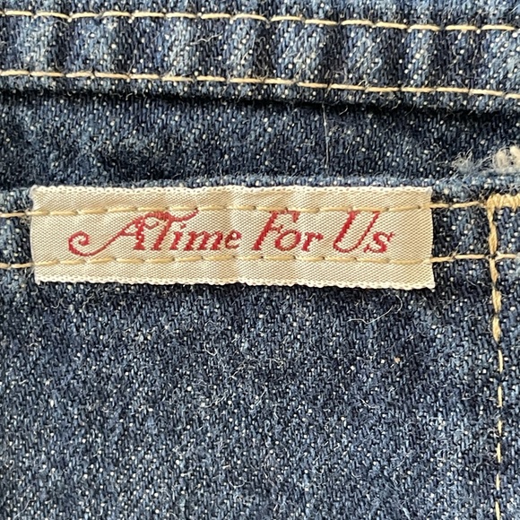 🐳VTG 80s/90s denim-zip front mini skirt-27 waist - Picture 4 of 7